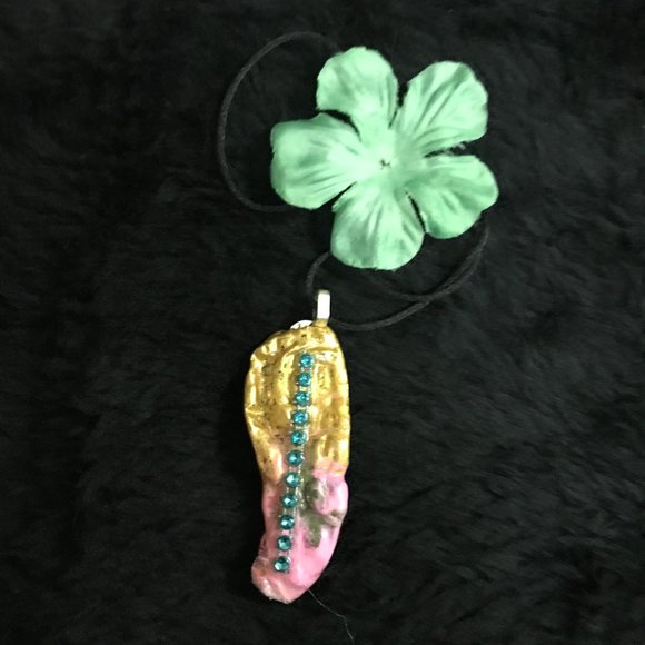 Reversible Rhinestone Unique Rare Vintage Boho One of a Kind Handmade Necklace - Picture 8 of 16